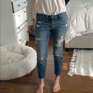 Abercrombie button closure boyfriend jeans